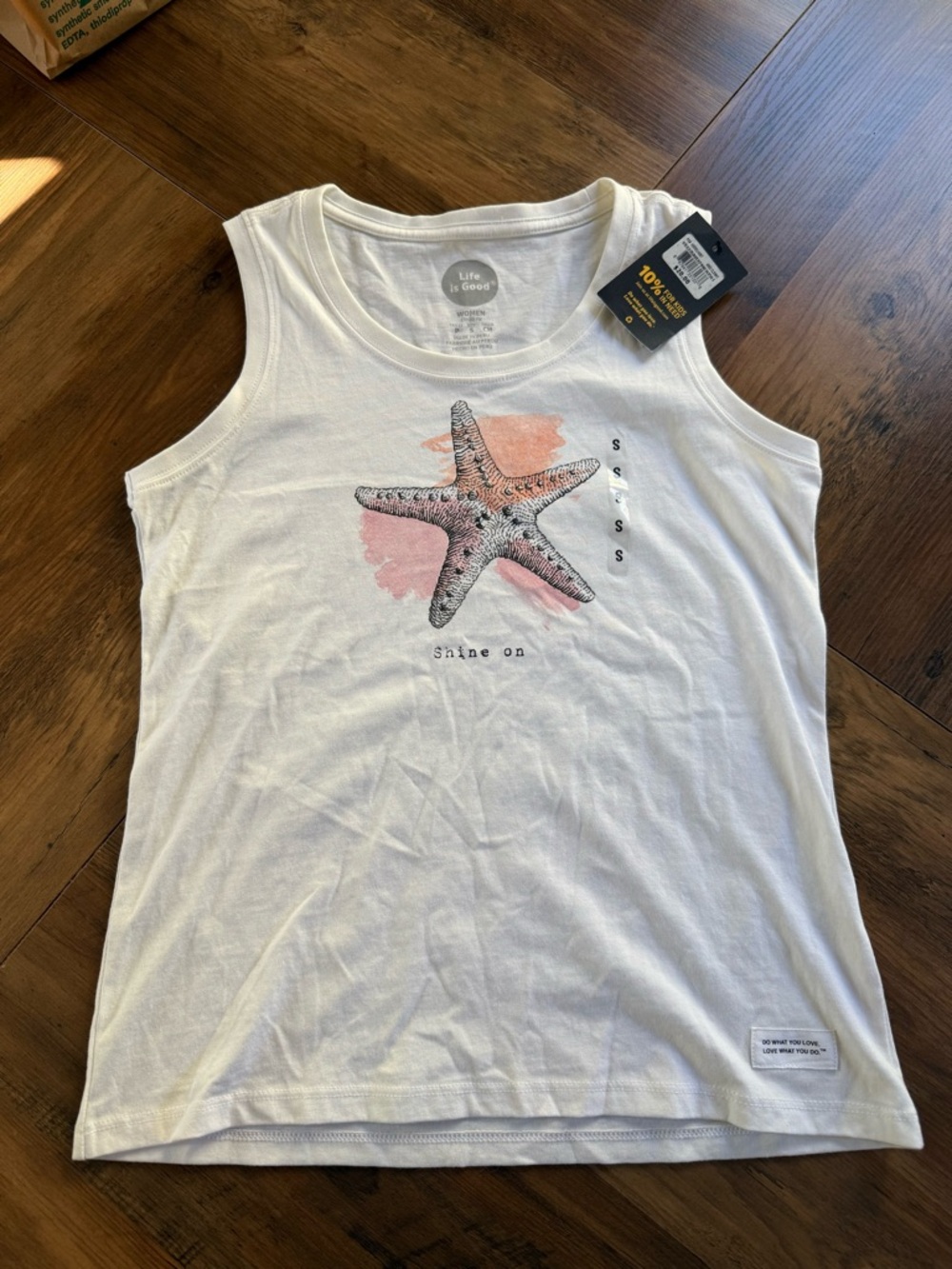 LIFE IS GOOD Tank Top with Starfish Graphic